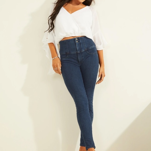 GUESS Eco Shape Up Corset Super-High Rise Skinny Jean - Picture 1 of 7
